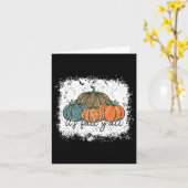 Carte Leopard Citrouille Automne Son Automne Yall Thanks (Fleur jaune)