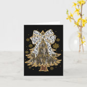 Carte Leopard Coquette Bow Camo Christmas Tree Chasse G (Fleur jaune)