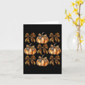 Carte Leopard Coquette Bow Citrouille Thanksgiving Autom (Fleur jaune)