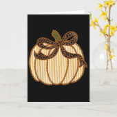 Carte Leopard Coquette Bow Thanksgiving Autumn Fall Pump (Fleur jaune)