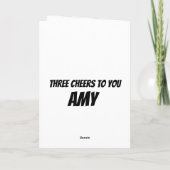 Carte Léopard des neiges avec chapeau d'anniversaire (Dos)