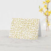 Carte Leopard d'or, Parties scintillant d'or, Empreinte (Fleur jaune)