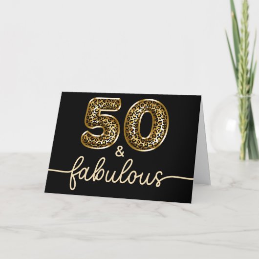 Carte Léopard doré 50 et Fabuleux Noir (Devant)
