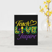 Carte Leopard Enseigner l'Amour Inspirer Mardi Gras Ense (Fleur jaune)