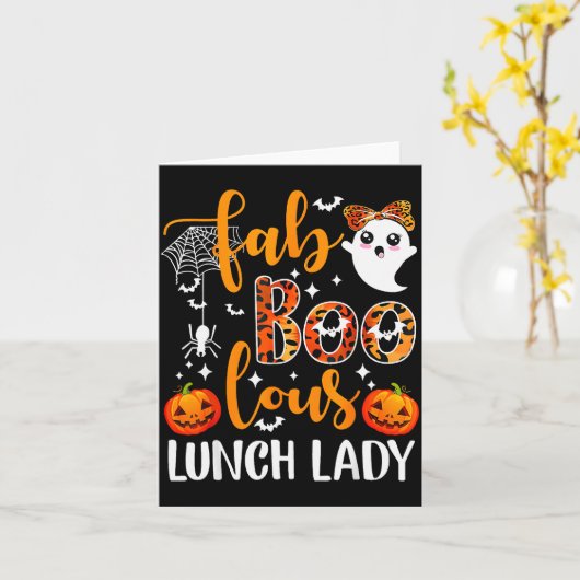 Carte Leopard Fab Boo Lous Lunch Lady Matching Group Tee (Fleur jaune)