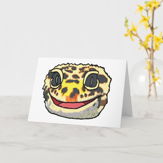 Carte Leopard Gecko (Fleur jaune)