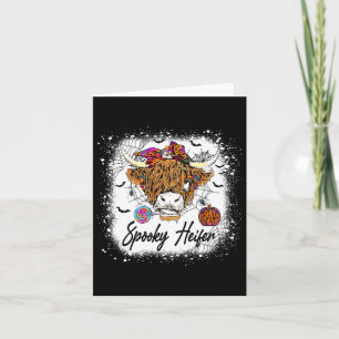 Carte Leopard Halloween Vache Citrouille Heifer Éffrayan