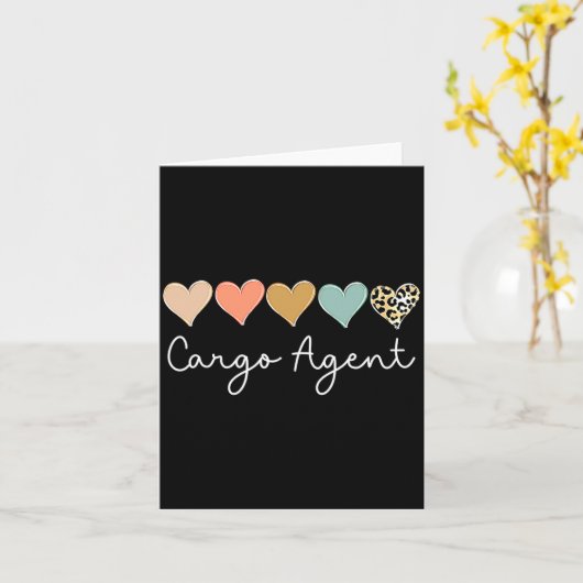 Carte Leopard Hearts Matching Valentines Day For Cargo  (Fleur jaune)