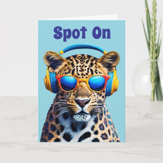 Carte Leopard Jammin" (Devant)