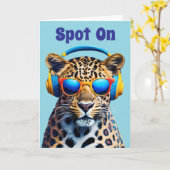 Carte Leopard Jammin" (Fleur jaune)