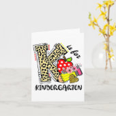 Carte Leopard K Est Pour L'Enseignant Étudiant De La Mat (Fleur jaune)