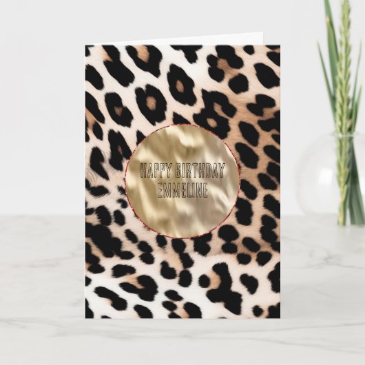 Carte Léopard noir crème (Devant)
