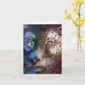 Carte Leopard Note (Fleur jaune)