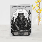 Carte Léopard Occulte Gothique Ose (Fleur jaune)