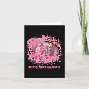Carte Leopard Pink Out Footbyll Tacker Cancer du Sein Aw