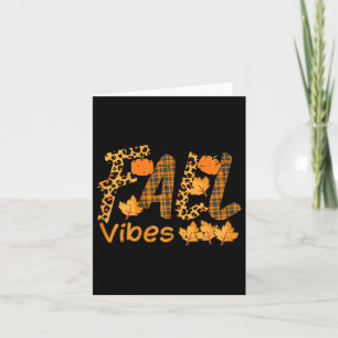 Carte Leopard Plaid Vibe Automne Thanksgiving Femmes