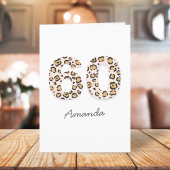 Carte Leopard Print 60 | Modern Cute Name 60th Birthday