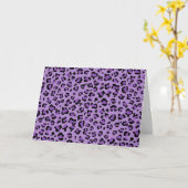 Carte Leopard Print, Léopard Spots, Purple Leopard (Fleur jaune)