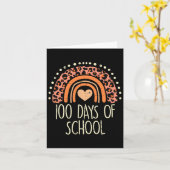 Carte Leopard Rainbow 100 Days School Cute 100th Day Tea (Fleur jaune)