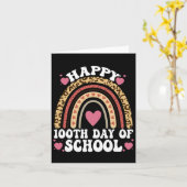 Carte Leopard Rainbow Happy 100th Day School Cute 100 Da (Fleur jaune)