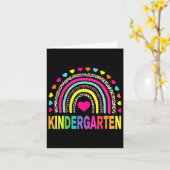 Carte Leopard Rainbow Kindergarten Enseignant Premier Jo (Fleur jaune)