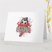 Carte Leopard Soccer Mama Éclair Bolt Sport Maman Mothe (Fleur jaune)