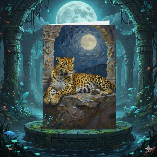 Carte Leopard Themed Happy Birthday to my Husband