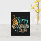 Carte Leopard Tournesol Christian Je Chanterai De Goodne (Fleur jaune)