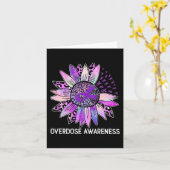 Carte Leopard Tournesol Mois de sensibilisation à l'over (Fleur jaune)