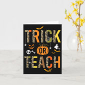 Carte Leopard Trick Ou Enseigner L'École D'Halloween Aut (Fleur jaune)