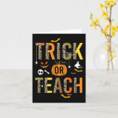 Carte Leopard Trick Ou Enseigner L'École D'Halloween Aut (Fleur jaune)
