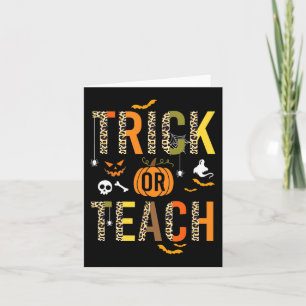 Carte Leopard Trick Ou Enseigner L'École D'Halloween Aut