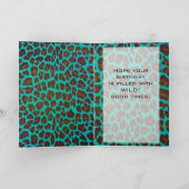 Carte Léopard Turquoise et Brown (Intérieur)