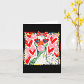 Carte Leopard Valentine's Day Goose Funny Cute Goose Hun (Fleur jaune)