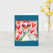 Carte Leopard Valentine's Day Goose Funny Cute Goose Hun (Fleur jaune)