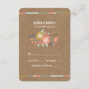 CARTE L'ÉPOUSANT FLORALE DE RÉPONSE DES