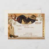 Carte l'épousant occidentale du pays RSVP de plaid (Devant / Derrière)