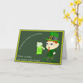 Carte Leprechaun Beer St. Patrick's Day Card (Fleur jaune)