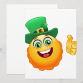 Carte leprechaun emoji (Devant / Derrière)