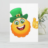 Carte leprechaun emoji (Debout devant)