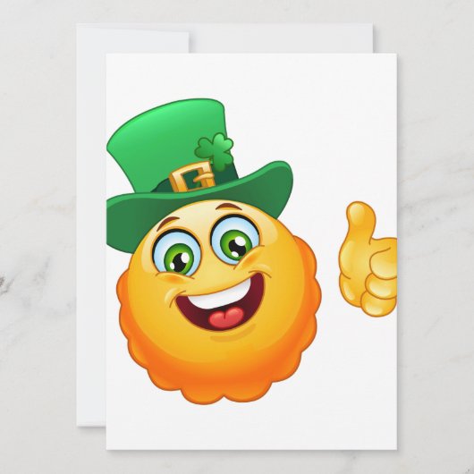 Carte leprechaun emoji (Devant)