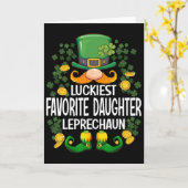 Carte Leprechaun Fille Préférée la Plus Chanceuse St Pat (Fleur jaune)