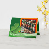 Carte Leprechauns Texte de la Saint Patrick + ajouter Ph (Fleur jaune)