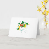 Carte Lepricorn Unicorn Jour de la Saint Patrick Enfants (Fleur jaune)
