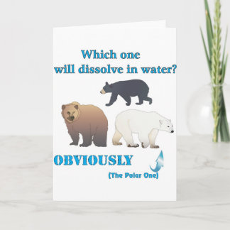 Carte Lequel va se dissoudre dans l'eau Polar Chimie