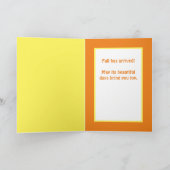 Carte L'Equinoxe d'automne, l'arrivée de l'automne, joli (Intérieur)