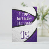 Carte L'équipe blanche violette colore les filles basket (Debout devant)