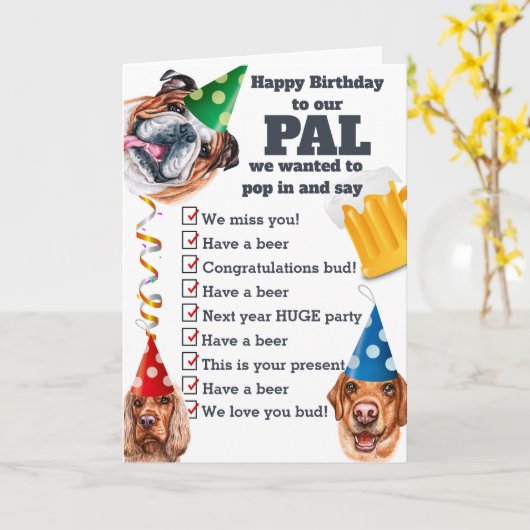 Carte L'équipe d'anniversaire virtuelle souhaite une lis (Fleur jaune)