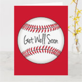 Carte L'Équipe De Baseball Va Bien Bientôt (Fleur jaune)