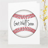 Carte L'Équipe De Baseball Va Bien Bientôt (Fleur jaune)